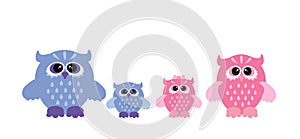 Cute owl family.