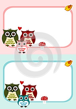 Cute owl stickers