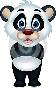 Cute panda cartoon posing