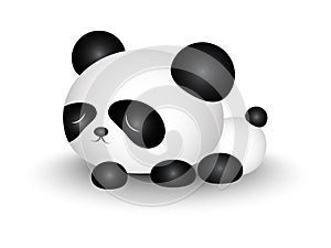 Cute Panda Cartoon Prone