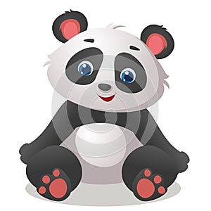 A cute panda vector cartoon