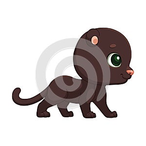 Cute panther cartoon vector illustration