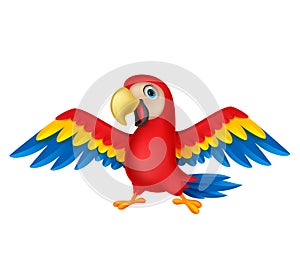 Cute parrot bird cartoon