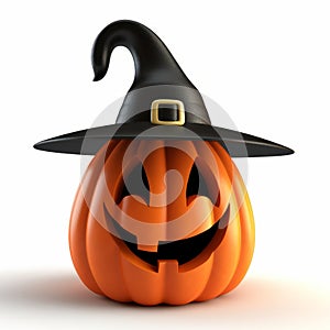 Cute Passover Jackolantern 3d Render With Vampire Hat