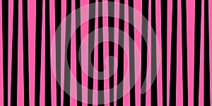 Cute pattern banner with pink and black vertical stripes.