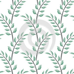 Cute pattern with leaves