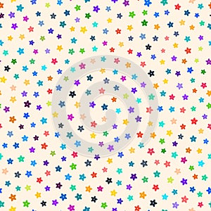 Cute pattern in small flower. Small colored flowers on white background