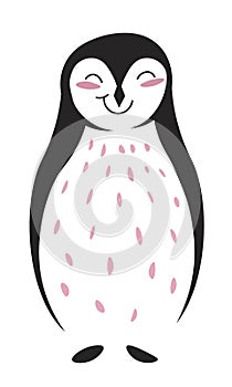 Cute penguin aquatic flightless bird portrait