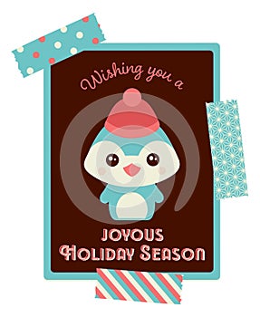 Cute Penguin Christmas Card