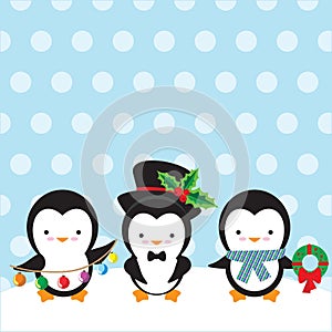 Cute penguin vector illustration