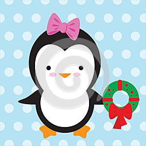 Cute penguin vector illustration