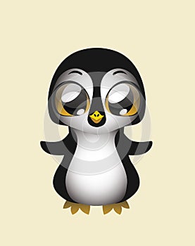 Cute penguin vector illustration art