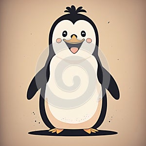 cute penguin who is smiling cheerfully