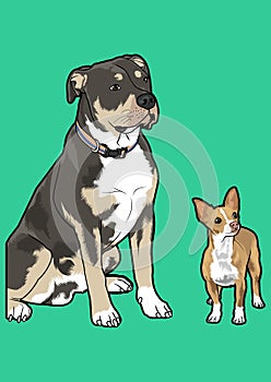 Cute pet dog  doggy puppy vector cartoon