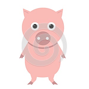 Cute pig vector icon