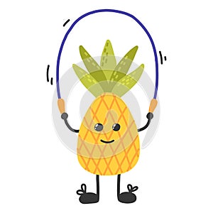 Cute pineapple jump rope.