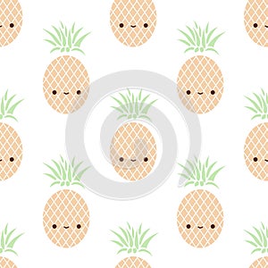 Cute pineapple. Vector illiustration