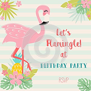 Cute Pink flamingo