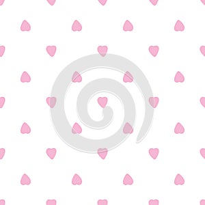 Cute pink hearts seamless pattern. 14 february wallpaper