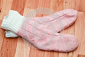 Cute pink  pair of socks.