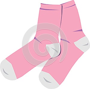 Cute pink socks vector illustration