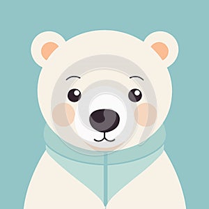 Cute polar bear animal cartoon illustration vector artwork