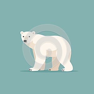 Cute polar bear animal cartoon illustration vector artwork