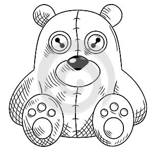 Cute polar doll vector drawing