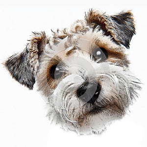 cute portrait of a terrier dog photo