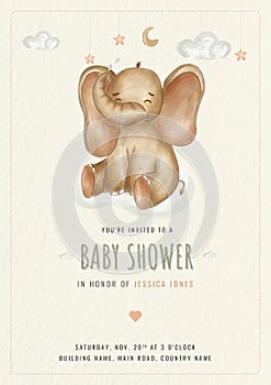 Cute poster example for baby shower