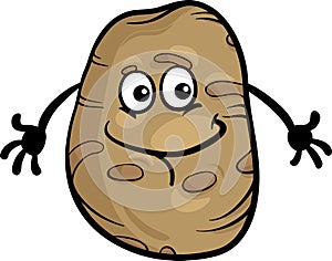 Cute potato vegetable cartoon illustration