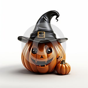 Cute Presidents\' Day Jackolantern With Wizard Hat - 3d Render