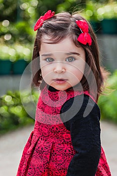 Cute, pretty, happy, smiling toddler baby girl