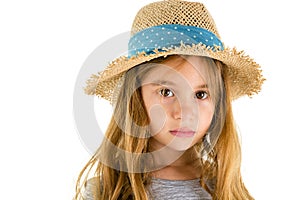 Cute pretty little girl with bid soulful eyes