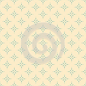 Cute primitive floral seamless pattern