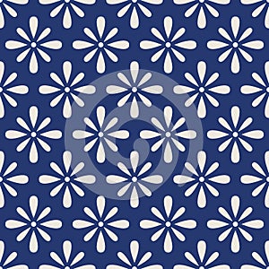Cute primitive floral seamless pattern