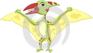 Cute pterodactyl cartoon