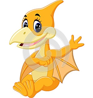 Cute pterodactyl cartoon