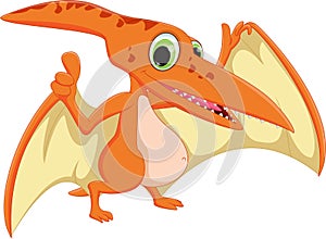 Cute pterodactyl cartoon