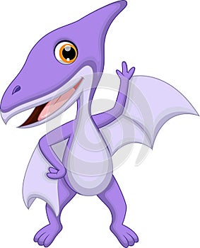 Cute pterodactyl cartoon photo