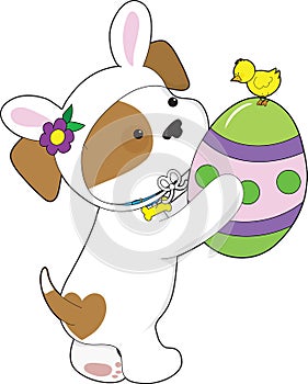 Cute Puppy Easter Egg