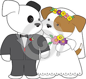 Cute Puppy Marriage