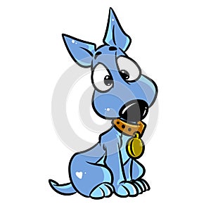 Cute puppy wonder cartoon illustration