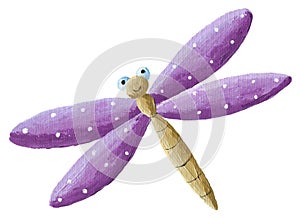 Cute purple Dragonfly