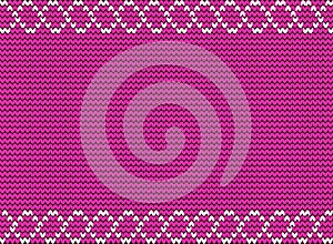 Cute purple fabric background framed with white weavy pattern.