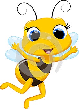 Cute queen bee cartoon