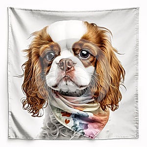 Cute and Quirky Cavalier King Charles Spaniel Puppy Photos Materials AI Generated