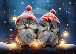 Cute and Quirky: A Tale of Two Owls, Branch Lights, and a Boy wi