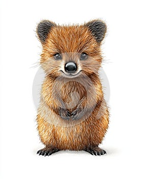 Cute quokka with expressive eyes