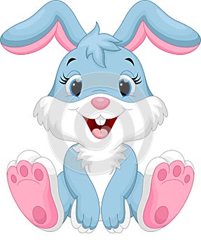 Cute rabbit cartoon photo